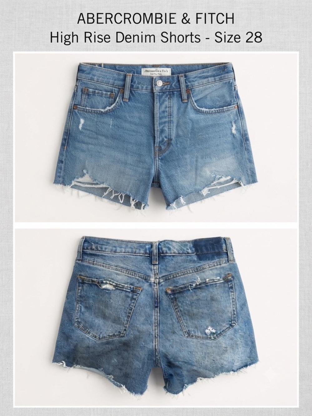 Abercrombie & Fitch Dad High-Rise Denim Shorts